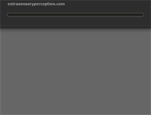 Tablet Screenshot of extrasensoryperception.com